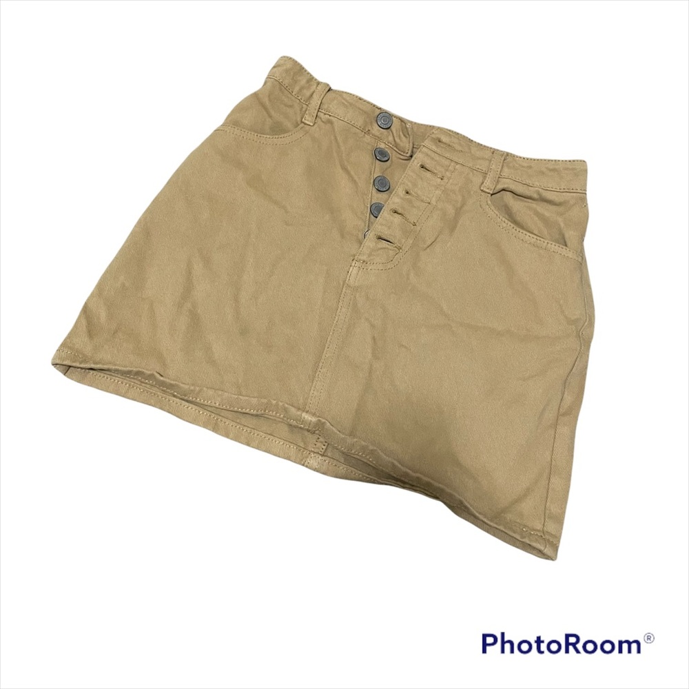 Khaki Jean Skirt